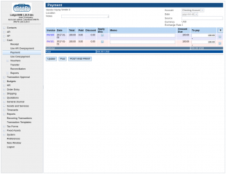 1.9 Payment entry screen